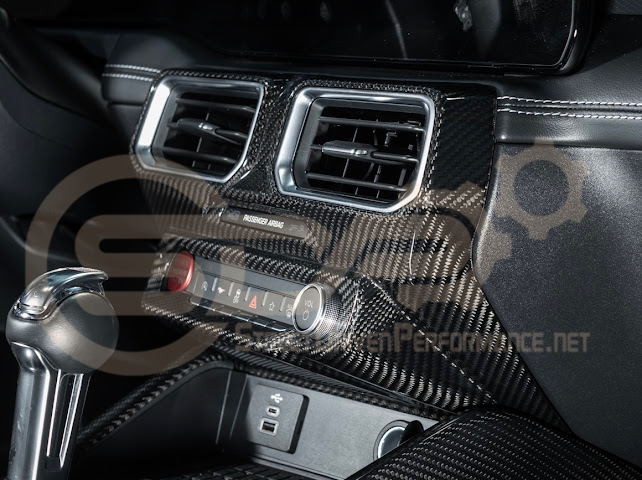 2024-UP FORD MUSTANG S650 | CARBON FIBER SINGLE SCREEN AC CONTROL CENTER SURROUNDING INTERIOR TRIM COVER